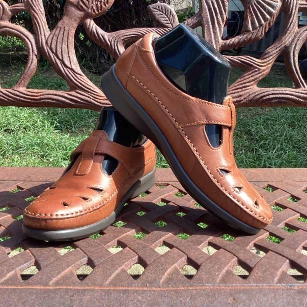 SAS Roamer Chestnut Walking Tripad Comfort Leather Loafer/Shoe - Picture 7 of 9